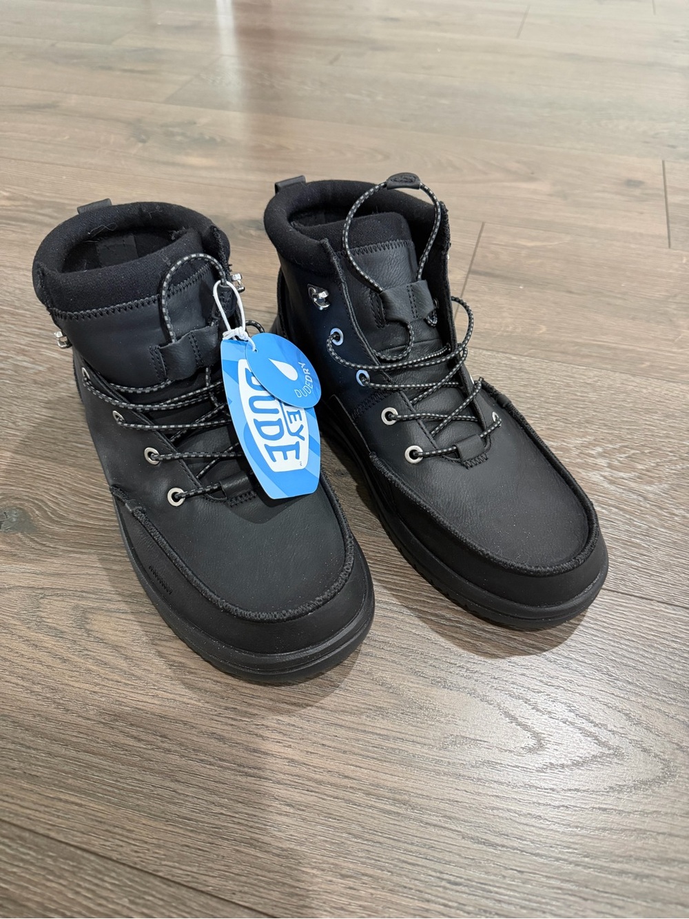 Hey Dude Men's Bradley Boots in black size 10 NEW